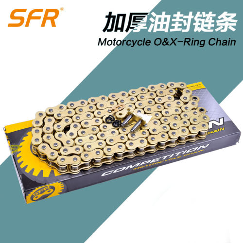 顺峰摩托车链条CB400链条428 520 525 530HO金色油封链条加厚通用
