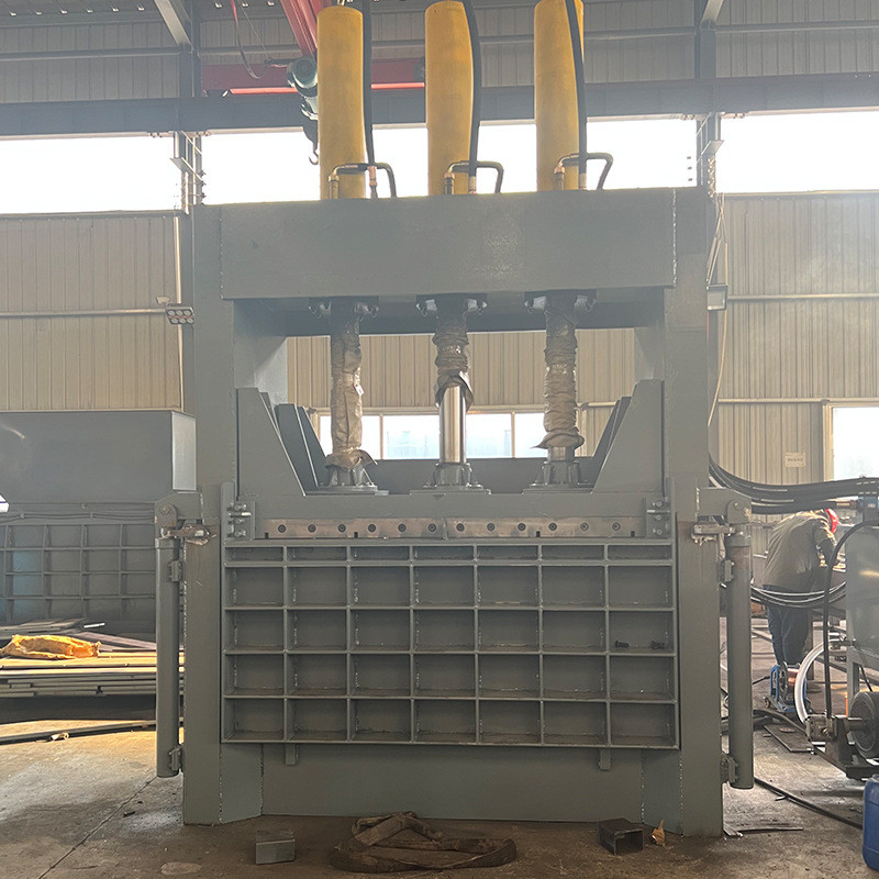 铝钢板立式液压打包机不锈钢易拉罐压块机废小型废铁废金属打包机