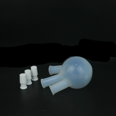 pfa圆底烧瓶口反应瓶1000ml24#四口透明聚四氟乙烯烧瓶南京瑞尼克