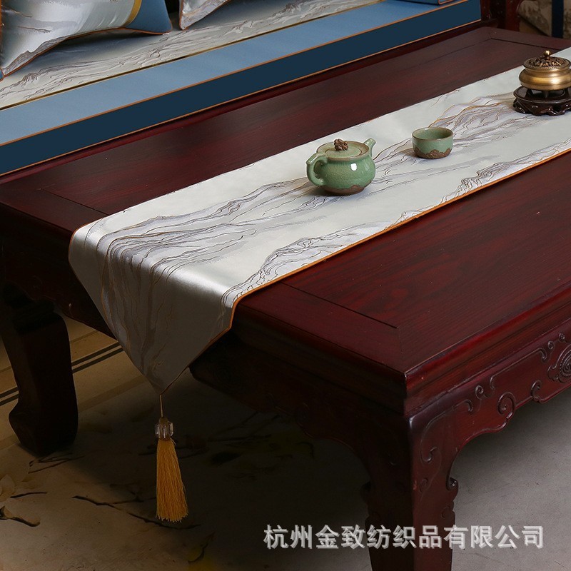 厂家批发桌旗桌布轻奢茶台布艺茶桌垫布餐桌布现代茶几布中式