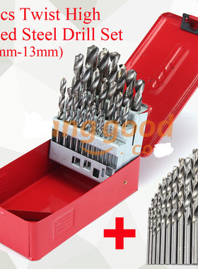 高速钢钻头38pc25pc迷你麻花钻头套装钻头合金25件套