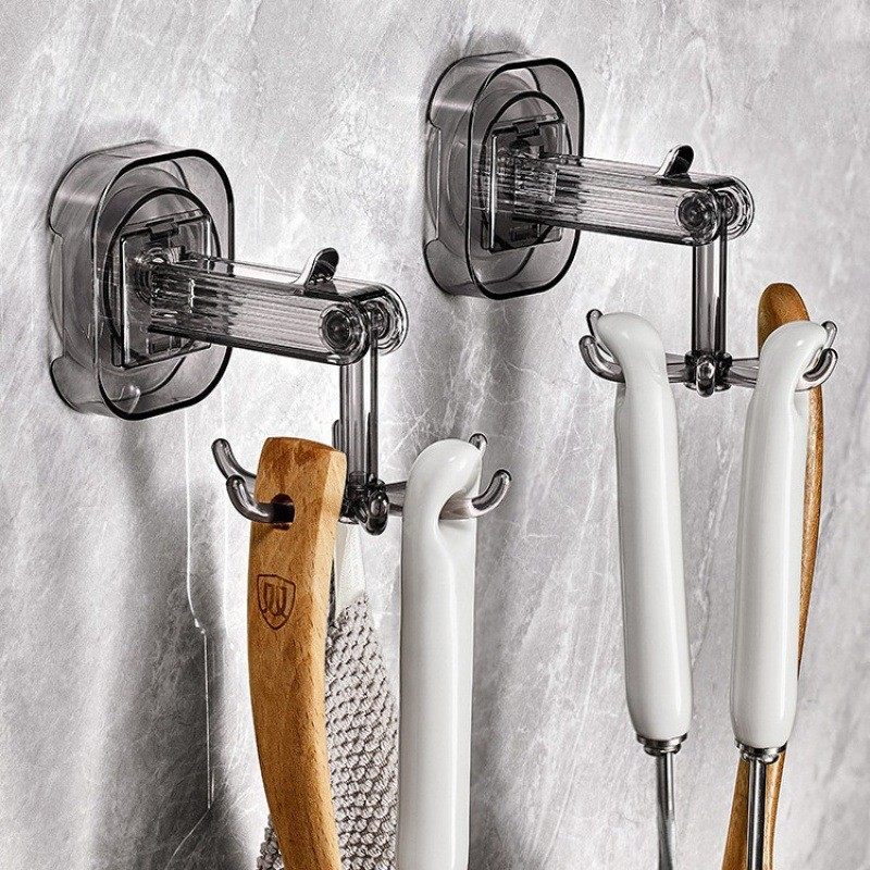 优勤厨房旋转挂钩吸盘壁挂式锅铲勺子挂架厨具免打孔置物收纳,橡塑材料及制品,亚克力/有机玻璃,淘宝优惠券,粉丝福利购,淘宝优惠卷