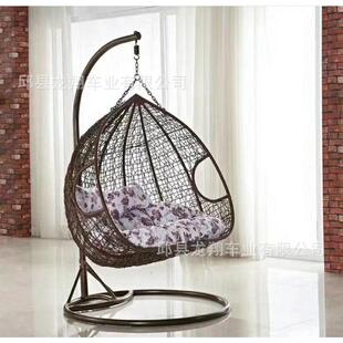 蓝直发藤椅吊篮成人室内客厅吊兰秋千pe藤编双人吊椅吊厂家