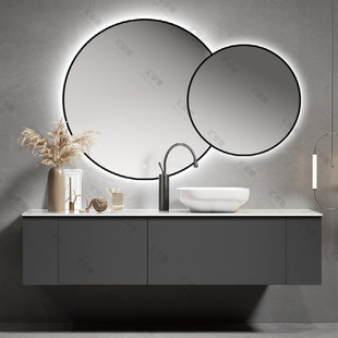 全铝浴室整体柜挂墙式带洗漱台盆全铝全屋家具酒柜阳台柜定制