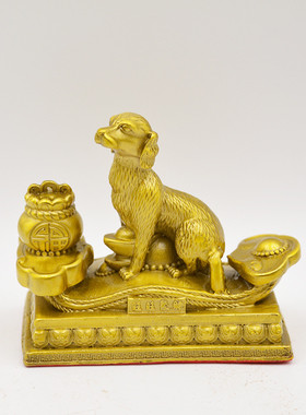 宏达虎如意聚宝盆十二生肖动物铜器龙马黄铜狗礼品摆件