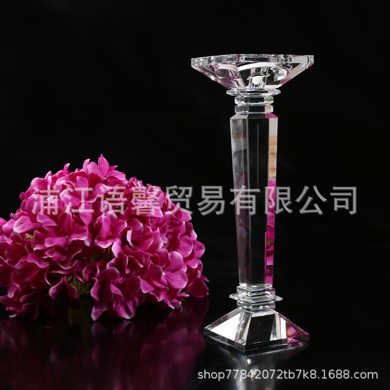 烛台欧式奢华单头水晶烛台婚礼婚庆浪漫时尚家居送礼礼品水晶高档
