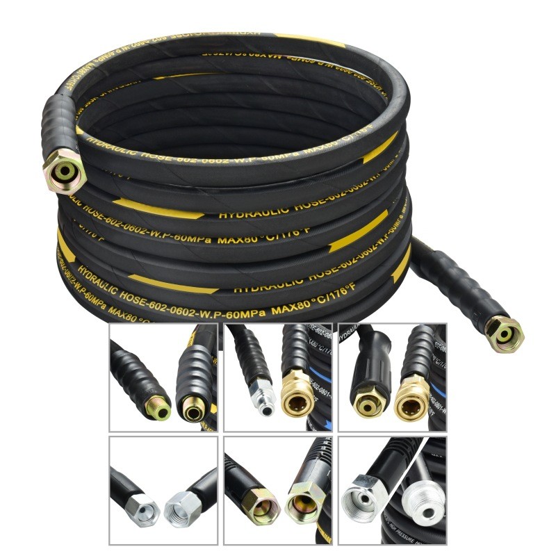 高压液压油管钢丝编织胶管钢丝缠绕胶管胶管液压橡胶管