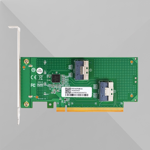 独立显卡U.2延长转接扩展PCIe4.0 x16转SlimSAS 8654 半高转接卡