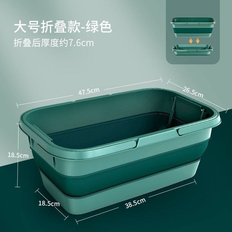 bg54批发可折叠洗拖把桶家用储拖地长方形水胶棉海绵布清洗挤水桶
