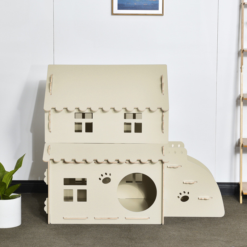 家用猫抓板双层猫别墅豪华二层猫窝别墅猫窝一体耐磨耐抓四季批发