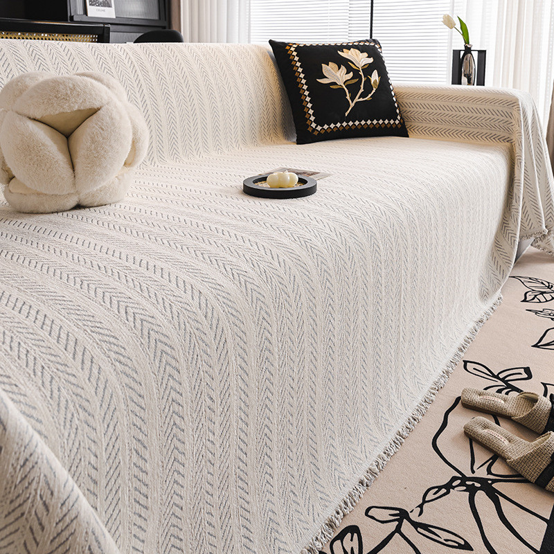 极简风雪尼尔沙发盖布四季通用沙发巾一整张全包万能套批发罩