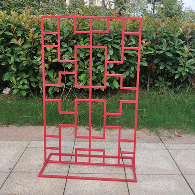婚庆道具中式铁艺矩形屏风路引架子婚礼舞台背景场景布置装饰摆件