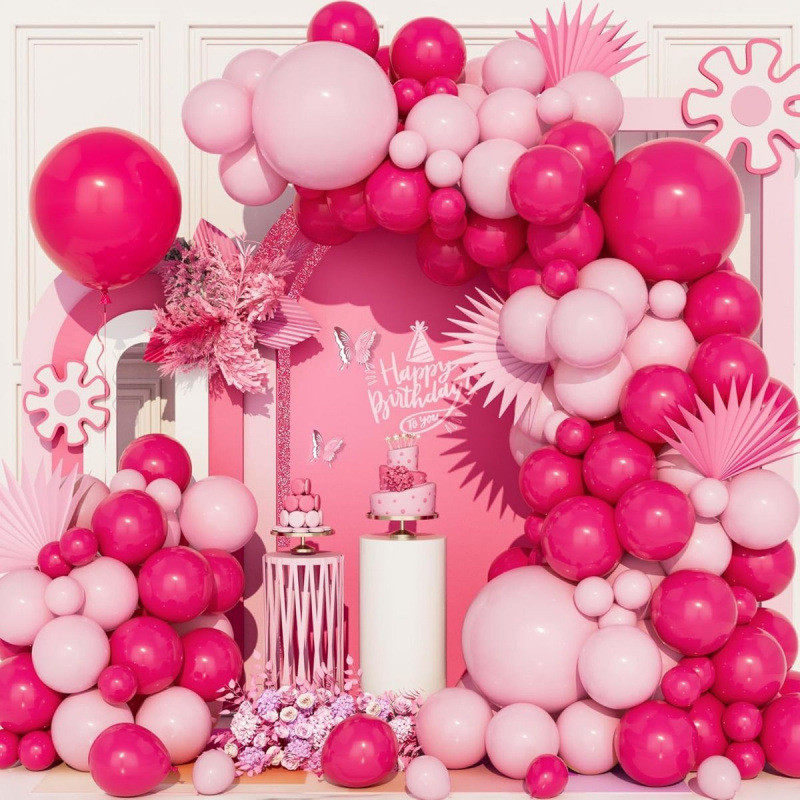 拱门粉色玫红色气球场景套装开业生日派对婚礼派对新款装饰布置,节庆用品/礼品,气球,淘宝优惠券,粉丝福利购,淘宝优惠卷