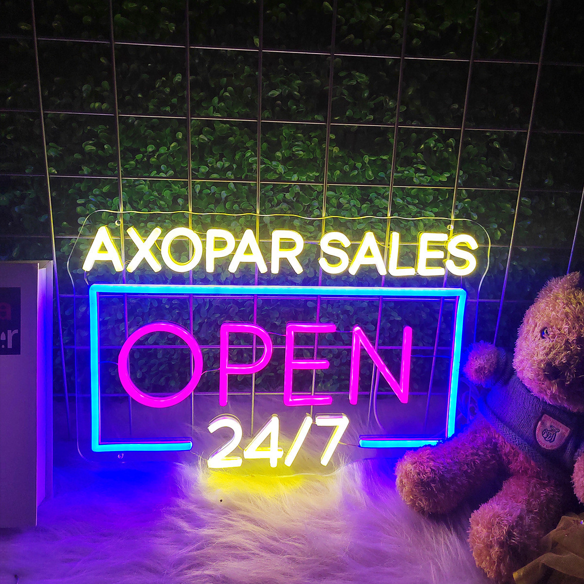 外贸工厂酒吧霓虹灯发光字定制灯带led广告牌open装饰墙造型灯牌