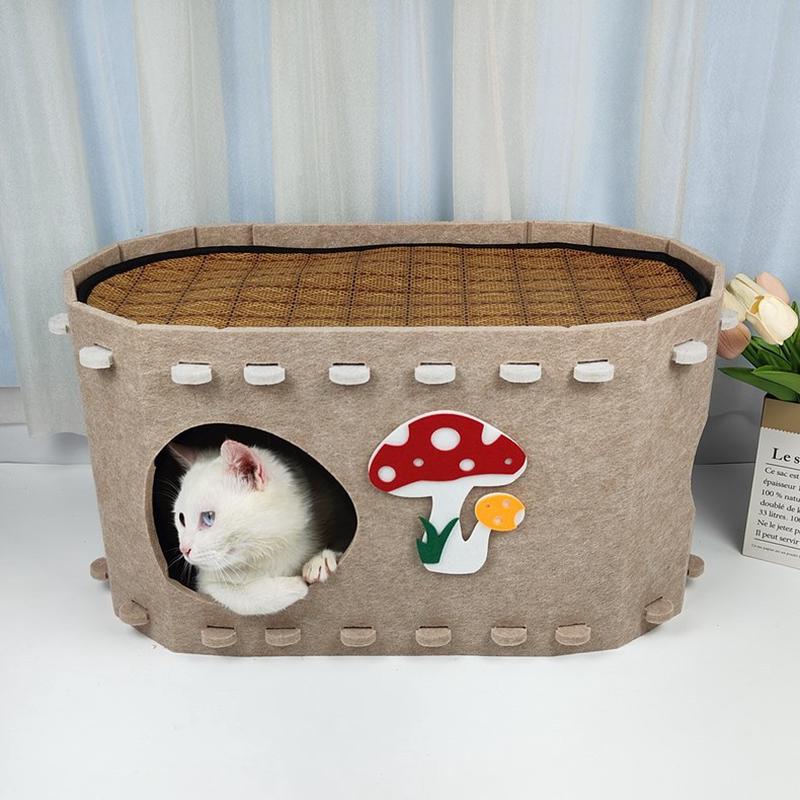 热销双层猫咪别墅窝猫抓板耐磨不掉屑房子狗窝猫窝猫屋批发四季通