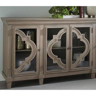 热销美式实木餐边柜法式复古做旧四门雕花碗柜餐厅厨房收纳橱柜储