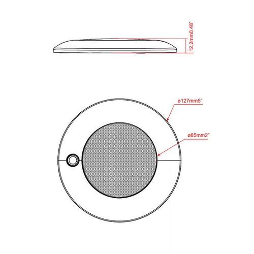 热销有带游艇功能的白光+蓝光一体车顶灯房车记忆室内阅读灯10-30