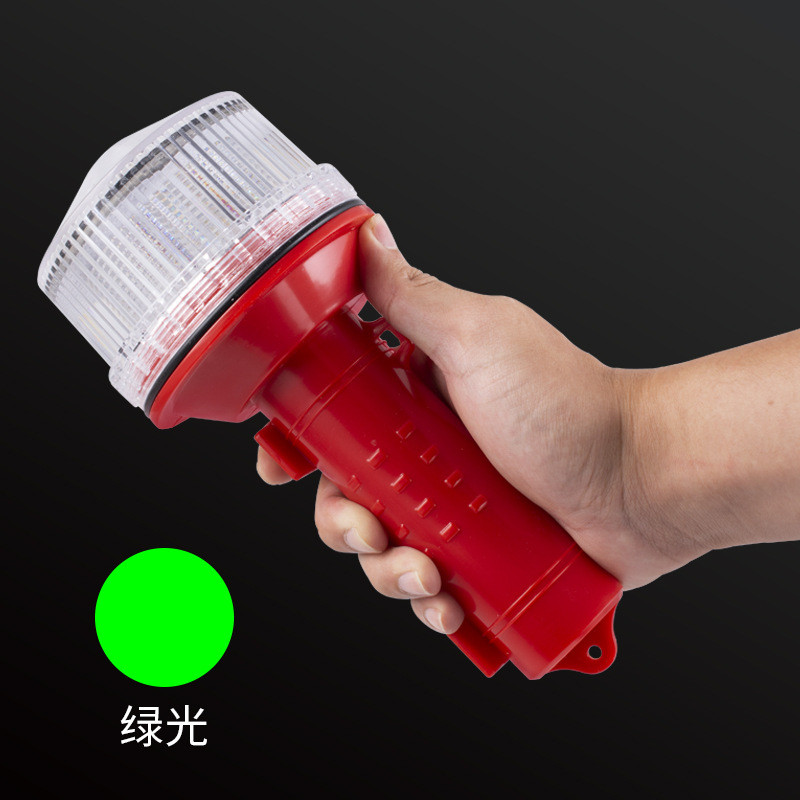 俱竞阳2022手电筒太阳能led警示灯行船网标灯海上航行定位信号灯