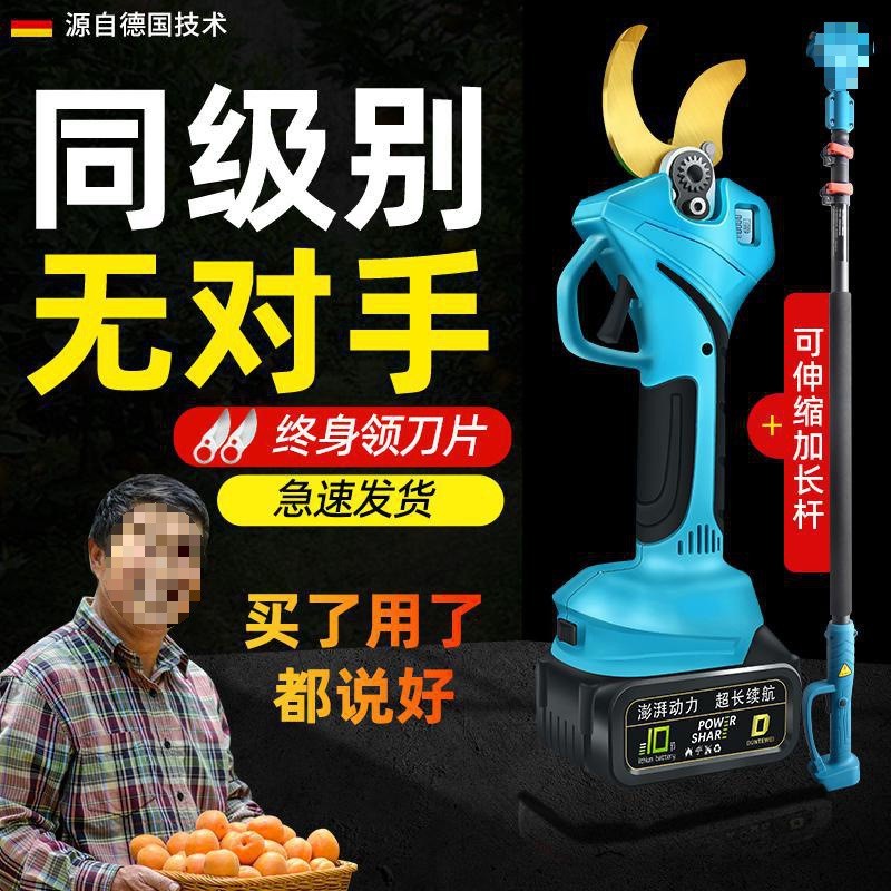 电动修枝剪果树剪刀锂电充电式园林电动剪子刀强力粗树枝剪枝机