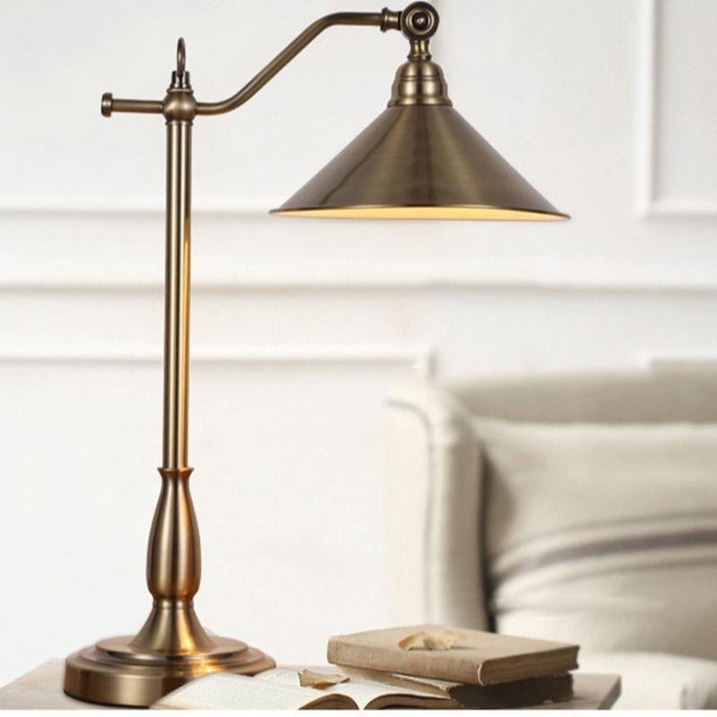 书房美式复古客厅北欧卧室床头氛围台灯简约现代书桌装饰台灯摆件