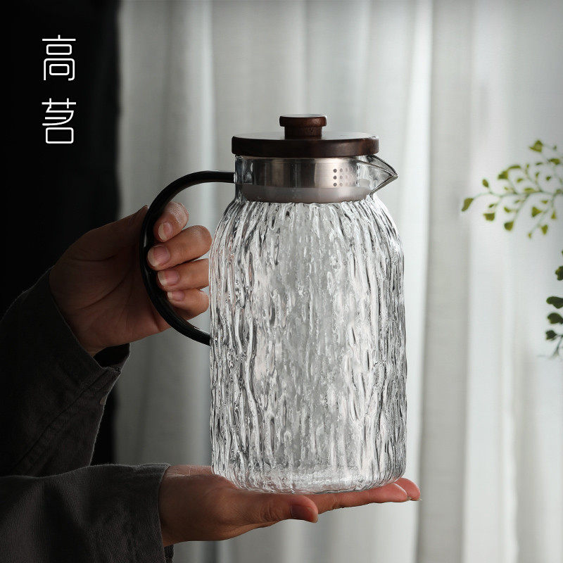 防爆玻璃凉水壶耐高温柠檬冷水壶水杯套装耐热大容量茶壶水瓶家用