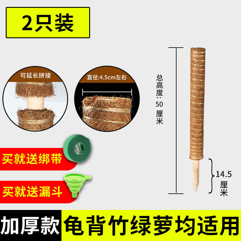 椰丝棒架固定架绿箩支撑杆棕榈植物爬藤花椰棕绿萝柱攀爬柱龟背竹