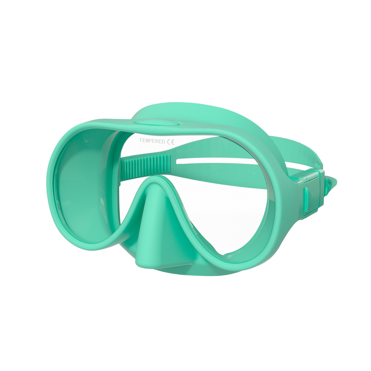 儿童潜水镜潜水面罩防滑镜带自由潜水面镜高硬度彩色儿童一体式