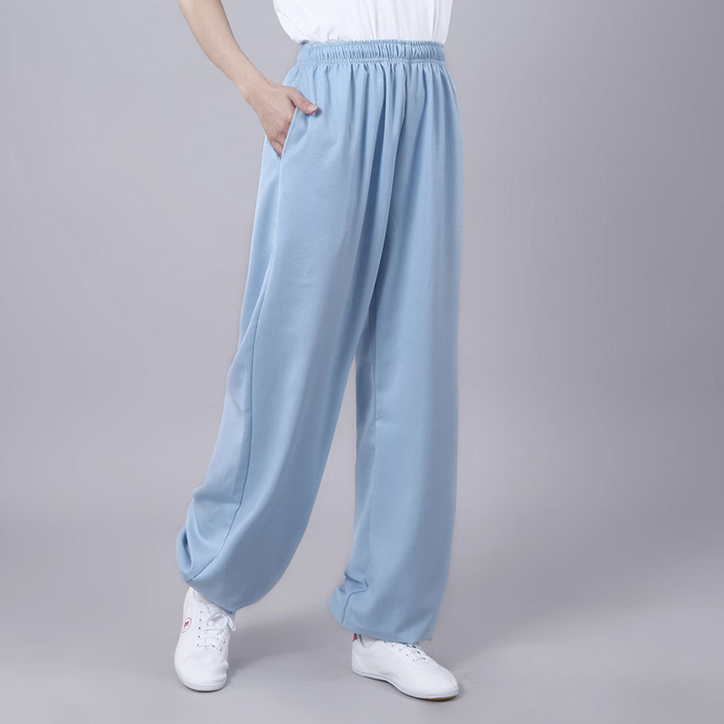 宏极太极裤麻男女春秋夏季棉麻太极服练功灯笼裤功夫武术侧兜高端