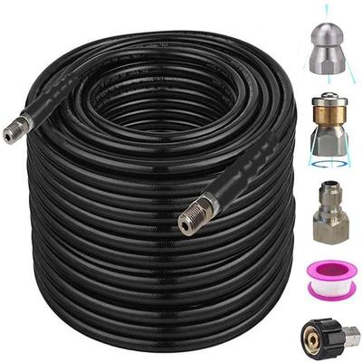 1/4英寸30米4600PSI压力清洗机下水道喷射套件排水清洁器软管