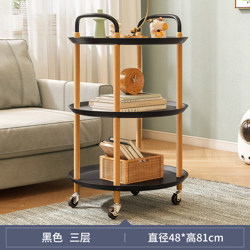 可移动2024新款茶几小推车迷你客厅沙发边几小桌子置物架带轮餐车