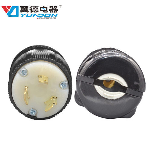 工业插头nemal8-20p三极美式防松现货20a480v锁式接线电源插头