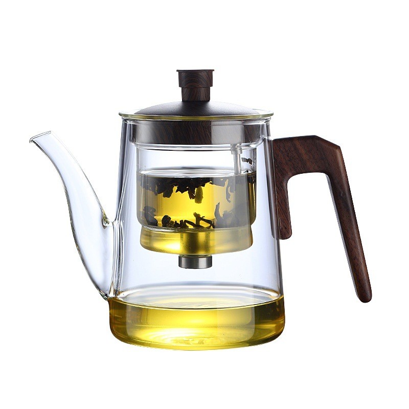 磁吸硼硅透明玻璃小茶壶批发耐高温泡茶壶飘逸杯高茶水分离泡茶壶