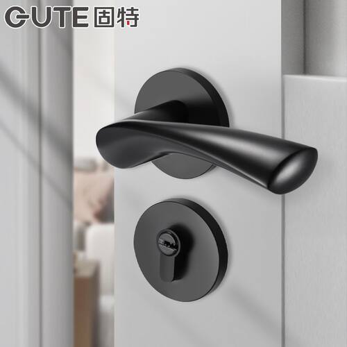 热销固特门锁分体锁室内卧室静音房门锁简约家用实木通用型门把手