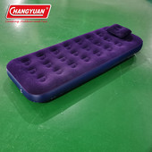 工厂供应植单人pvc充气户外绒露营气垫床户外折叠床垫
