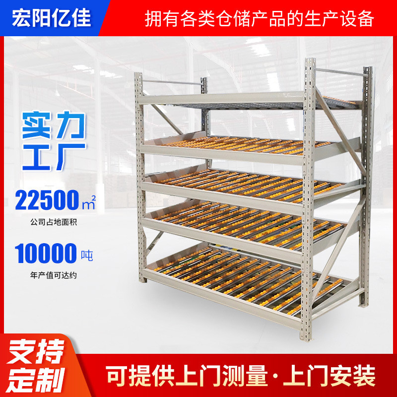 滚轮式流利式货架先出重型流利货架天津流利式货架
