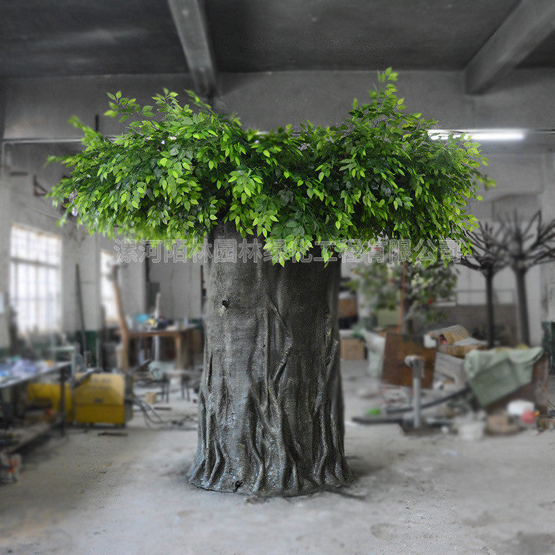 塑料绿榕树仿真植物婚庆景观树假树装饰假花客厅室内仿真绿植批发