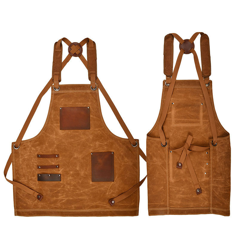 油蜡干蜡战术厚实重型上蜡帆布工作围裙 带工具袋 交叉背带烧烤,家庭/个人清洁工具,围裙,淘宝优惠券,粉丝福利购,淘宝优惠卷