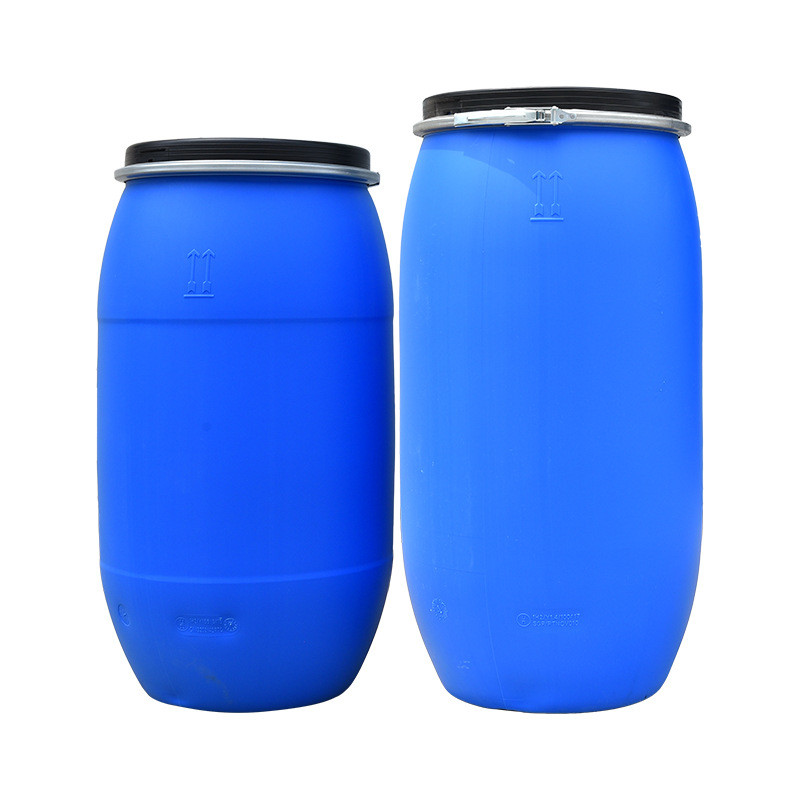 150密封抱箍桶厂家批发蓝色加厚升塑料桶法兰桶 食品级塑料桶