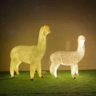 小鹿不锈钢工艺品动物摆件户外水池水景园林摆设不锈钢编制雕塑