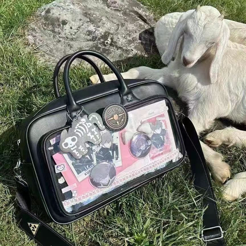 痛包双肩包通勤日常二次元大容量上课斜挎单肩包小食量透明吧新款