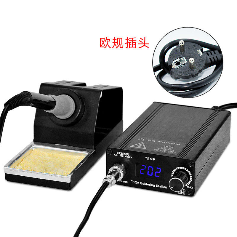 北极虎铁恒温焊台t12a 75w可调温电焊台洛数显手机维修焊接电烙铁