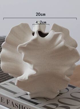 北欧异形素烧花瓶民宿风格侘寂客厅桌面摆件样板房ins装饰批发