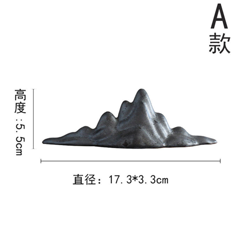 新中式枯水假山禅意摆件家居客厅样板房陶瓷假山太湖石沙盘微景观