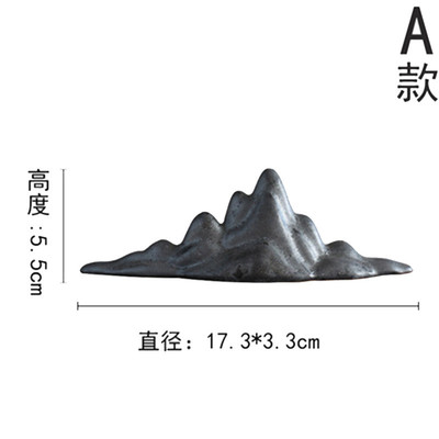 新中式枯水假山客厅家居禅意摆件样板房陶瓷假山太湖石沙盘微景观