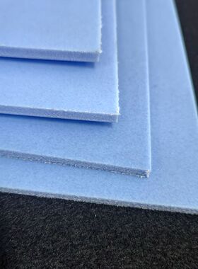 现货2.5倍5mm厚pp发泡板天蓝色低密度光学玻璃运输玻璃手机垫板