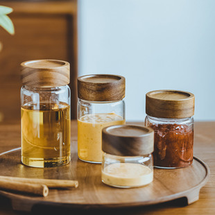 瓶小号储物罐 食品级螺口密封玻璃罐果酱蜂蜜收纳罐茶叶罐燕窝分装