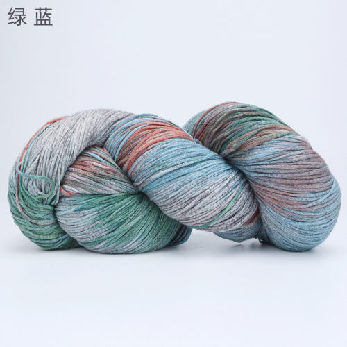 siyue/丝悦段染棉带手线团线喷染纱线中粗毛染批发diy编织线