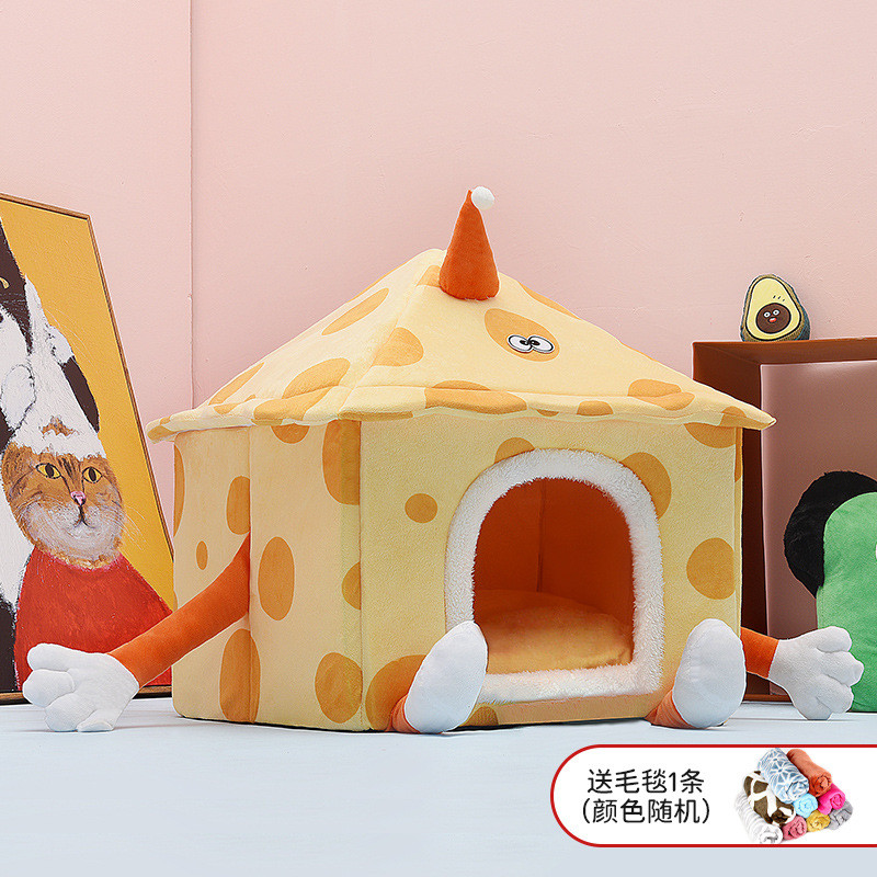 猫窝冬季保暖可拆洗房子猫别墅网红猫窝沙发床狗窝四季通用宠物窝