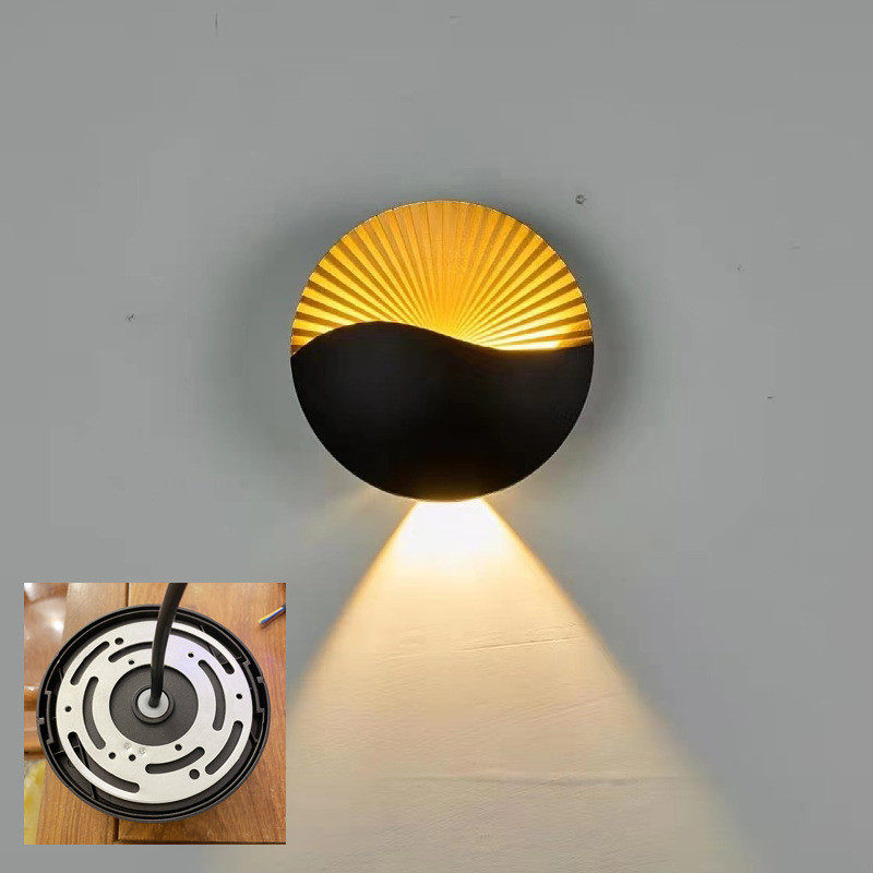 壁灯户外外墙庭院创意阳台防水灯扇贝造型现代简约led贝壳室外灯