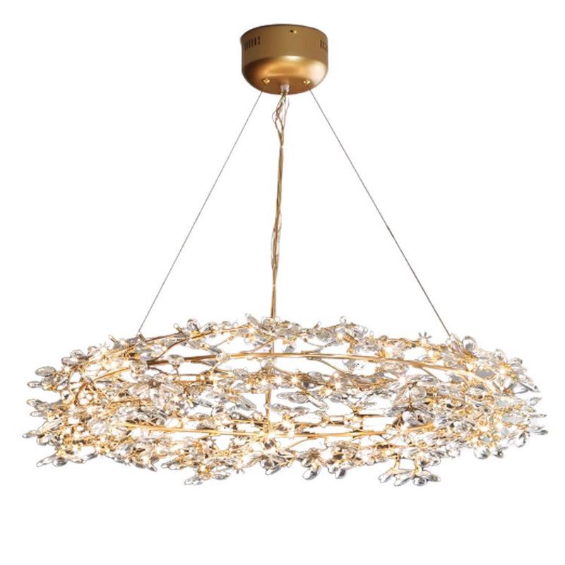 美式乡村树枝样板房客厅萤火虫装饰灯展厅水晶服装店个性装饰吊灯